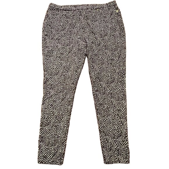 Michael Kors women's cropped black and white patterned pants size XL, stretch - Picture 1 of 10